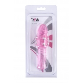 Стимулирующая розовая насадка с шишечками и шипами - 13,5 см. - Toyfa Basic - в Магнитогорске купить с доставкой