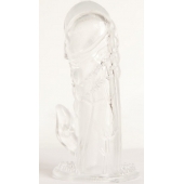 Прозрачная гелевая насадка с клиторальным отростком - 13 см. - Toyfa Basic - в Магнитогорске купить с доставкой