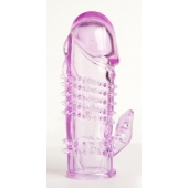 Фиолетовая насадка с коготком и шипами - 13 см. - Toyfa Basic - в Магнитогорске купить с доставкой