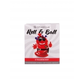 Стимулирующий презерватив-насадка Roll   Ball Strawberry - Sitabella - купить с доставкой в Магнитогорске