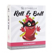 Стимулирующий презерватив-насадка Roll   Ball Raspberry - Sitabella - купить с доставкой в Магнитогорске