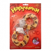 Металлические наручники с леопардовой плюшевой отделкой - Сима-Ленд - купить с доставкой в Магнитогорске