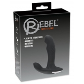 Черный вибромассажер простаты с функцией римминга Plug with Perineum Stimulator - 16,6 см. - Orion - в Магнитогорске купить с доставкой