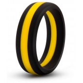 Черно-желтое силиконовое эрекционное кольцо Silicone Go Pro Cock Ring - Blush Novelties - в Магнитогорске купить с доставкой