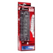 Прозразная закрытая насадка на пенис с поддержкой мошонки Clearly Ample Penis Enhancer - 22 см. - XR Brands - в Магнитогорске купить с доставкой