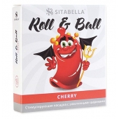 Стимулирующий презерватив-насадка Roll   Ball Cherry - Sitabella - купить с доставкой в Магнитогорске