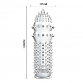 Закрытая прозрачная насадка Crystal sleeve - 14,2 см. - Erowoman-Eroman - в Магнитогорске купить с доставкой