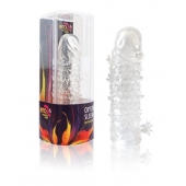 Закрытая прозрачная рельефная насадка Crystal sleeve - 13 см. - Erowoman-Eroman - в Магнитогорске купить с доставкой