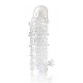Закрытая прозрачная рельефная насадка Crystal sleeve - 13 см. - Erowoman-Eroman - в Магнитогорске купить с доставкой