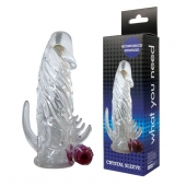 Закрытая прозрачная вибронасадка на пенис Crystal Sleeve Vibe - Erowoman-Eroman - в Магнитогорске купить с доставкой