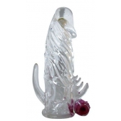Закрытая прозрачная вибронасадка на пенис Crystal Sleeve Vibe - Erowoman-Eroman - в Магнитогорске купить с доставкой
