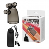 Дымчатая насадка-мастурбатор с вибрацией Vibrating Crystal Cap II - Baile - в Магнитогорске купить с доставкой