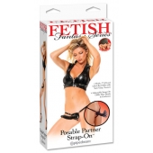 Черный податливый страпон Posable Partner Strap-On - 17,8 см. - Pipedream - купить с доставкой в Магнитогорске