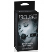 Черный кляп с дырочками Breathable Ball Gag - Pipedream - купить с доставкой в Магнитогорске