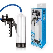 Прозрачная вакуумная помпа Sex Expert с насосом - Sex Expert - в Магнитогорске купить с доставкой