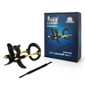 Черно-золотистый экстендер для пениса Sex Expert - Sex Expert - в Магнитогорске купить с доставкой