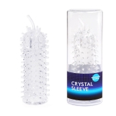 Закрытая рельефная насадка Crystal sleeve с усиками - 12 см. - Erowoman-Eroman - в Магнитогорске купить с доставкой