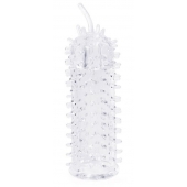Закрытая рельефная насадка Crystal sleeve с усиками - 12 см. - Erowoman-Eroman - в Магнитогорске купить с доставкой