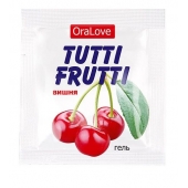 Пробник гель-смазки Tutti-frutti с вишнёвым вкусом - 4 гр. - Биоритм - купить с доставкой в Магнитогорске