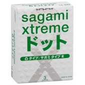 Презервативы Sagami Xtreme SUPER DOTS с точками - 3 шт. - Sagami - купить с доставкой в Магнитогорске