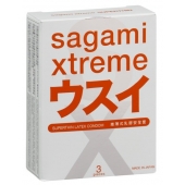 Ультратонкие презервативы Sagami Xtreme SUPERTHIN - 3 шт. - Sagami - купить с доставкой в Магнитогорске