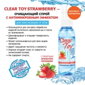 Очищающий спрей для игрушек CLEAR TOY Strawberry - 100 мл. - Биоритм - купить с доставкой в Магнитогорске