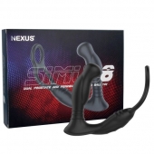 Черная анальная пробка NEXUS SIMUL8 с фиксацией на теле кольцами - Nexus Range - в Магнитогорске купить с доставкой