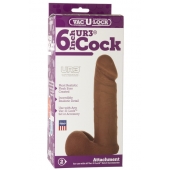 Насадка-мулат для трусиков Vac-U-Lock 6  ULTRASKYN Cock - 17,3 см. - Doc Johnson - купить с доставкой в Магнитогорске