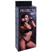 Черные кожаные наручники Naila - Rebelts - купить с доставкой в Магнитогорске