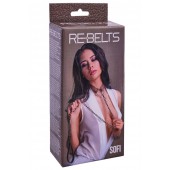 Коричневый поводок и чокер с кольцом Sofi - Rebelts - купить с доставкой в Магнитогорске