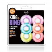 Набор из 6 эрекционных колец King of the Ring - Blush Novelties - в Магнитогорске купить с доставкой