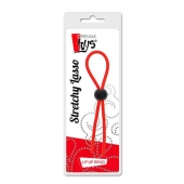 Красное эрекционное лассо с одной бусиной-утяжкой STRETCHY THIN LASSO - Dream Toys - в Магнитогорске купить с доставкой