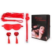 Пикантный набор БДСМ из 4 предметов в красном цвете - Notabu - купить с доставкой в Магнитогорске