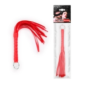 Красная плеть с рукоятью в оплетке - 28 см. - Notabu - купить с доставкой в Магнитогорске
