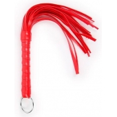 Красная плеть с рукоятью в оплетке - 28 см. - Notabu - купить с доставкой в Магнитогорске