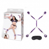 Фиолетовый набор фиксаций на кровати Classic Bedspreader - Lux Fetish - купить с доставкой в Магнитогорске