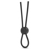 Черное силиконовое лассо на пенис SILICONE LOOP COCK RING - Blush Novelties - в Магнитогорске купить с доставкой