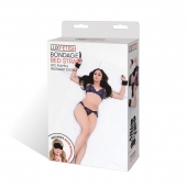 Чёрные манжеты для фиксации на кровати Bondage Bed Strap - Lux Fetish - купить с доставкой в Магнитогорске