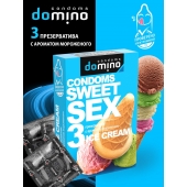 Презервативы для орального секса DOMINO Sweet Sex с ароматом мороженого - 3 шт. - Domino - купить с доставкой в Магнитогорске