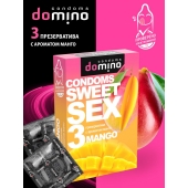 Презервативы для орального секса DOMINO Sweet Sex с ароматом манго - 3 шт. - Domino - купить с доставкой в Магнитогорске