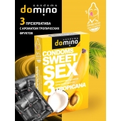 Презервативы для орального секса DOMINO Sweet Sex с ароматом тропических фруктов - 3 шт. - Domino - купить с доставкой в Магнитогорске