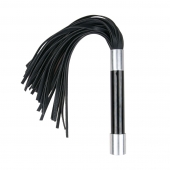 Черная плеть Easytoys Flogger With Metal Grip - 38 см. - Easy toys - купить с доставкой в Магнитогорске