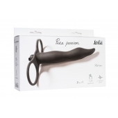 Черная вибронасадка для двойного проникновения Flirtini - 15,9 см. - Lola Games - купить с доставкой в Магнитогорске