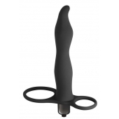 Черная вибронасадка для двойного проникновения Flirtini - 15,9 см. - Lola Games - купить с доставкой в Магнитогорске