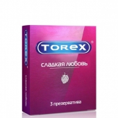 Презервативы Torex  Сладкая любовь  с ароматом клубники - 3 шт. - Torex - купить с доставкой в Магнитогорске