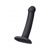 Черный фаллос на присоске Silicone Bendable Dildo S - 17 см. - Strap-on-me - купить с доставкой в Магнитогорске