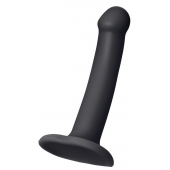 Черный фаллос на присоске Silicone Bendable Dildo S - 17 см. - Strap-on-me - купить с доставкой в Магнитогорске