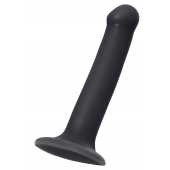Черный фаллос на присоске Silicone Bendable Dildo M - 18 см. - Strap-on-me - купить с доставкой в Магнитогорске