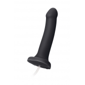 Черный фаллос с имитацией эякуляции Silicon Cum Dildo L - 19,6 см. - Strap-on-me - купить с доставкой в Магнитогорске