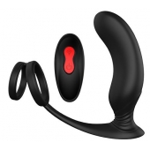 Черный массажер простаты REMOTE P-PLEASER - Dream Toys - в Магнитогорске купить с доставкой